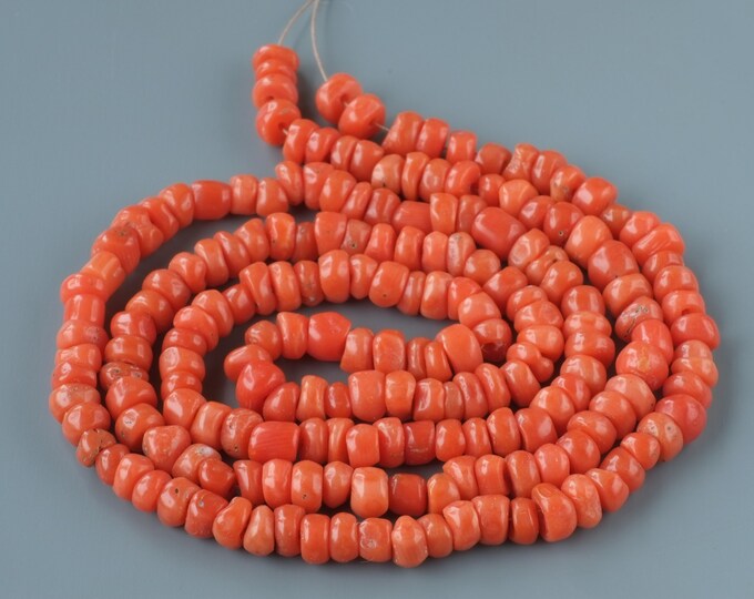 Strand Natural Coral Beads, Old Сoral Beads, Jewelry Coral, Coral ...