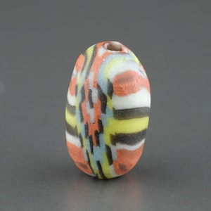 Medieval multicolor mosaic glass bead