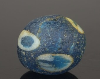 Antique blue eye glass bead, Ancient  bead