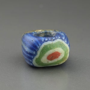Medieval glass bead, Ancient Byzantine mosaic glass bead