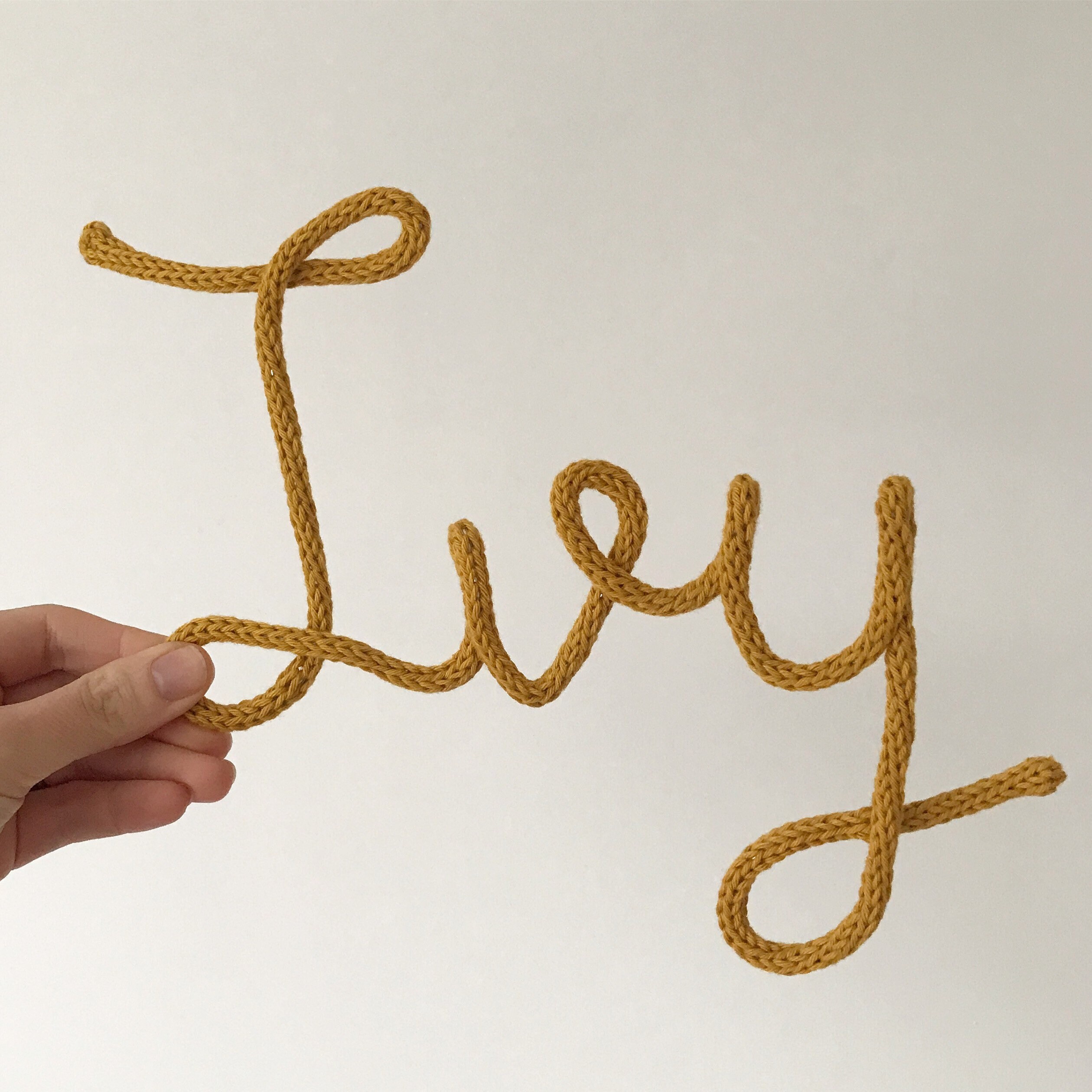 Knitted Wire Name Sign. Knitted Wire Word Knitted Words Kids Etsy UK