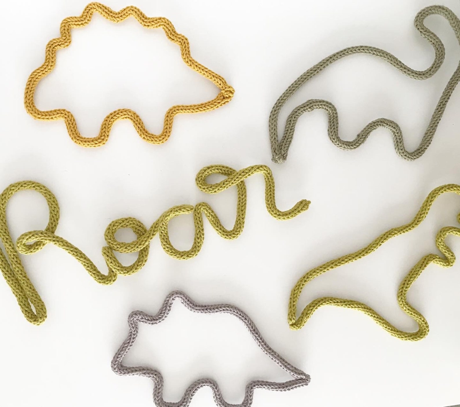 Knitted wire Dinosaurs TRex Diplodocus triceratops Etsy