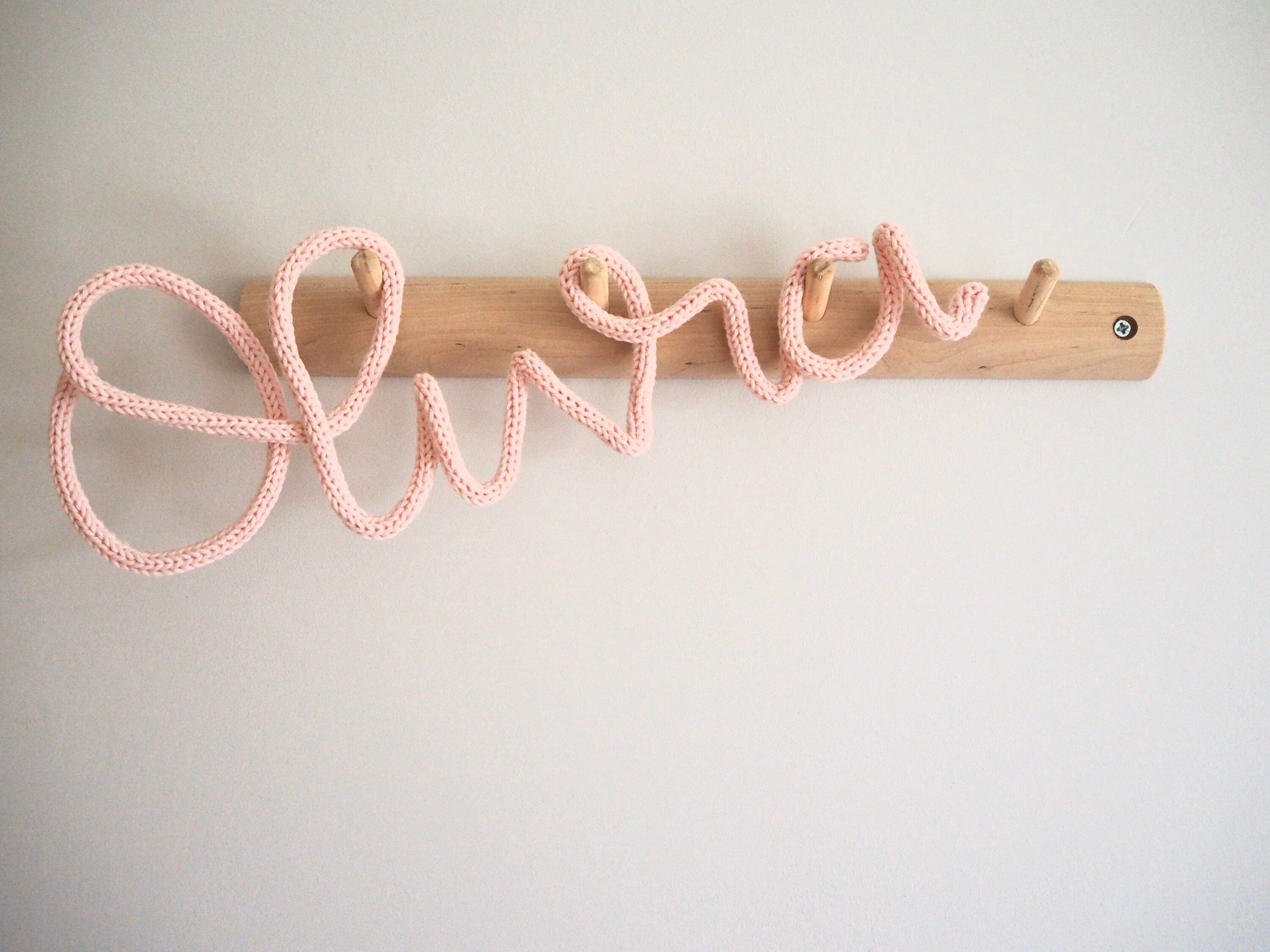 Knitted Wire Name Sign. Knitted Wire Word Knitted Words Kids Etsy UK
