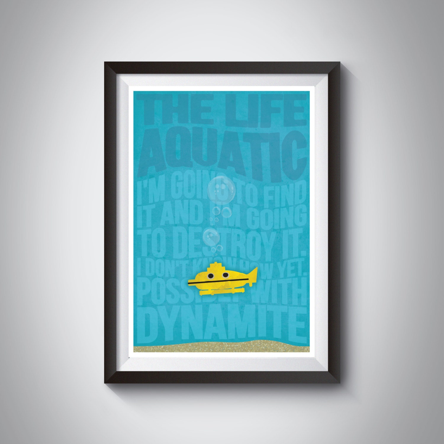 The Life Aquatic Movie Poster Print Etsy The life aquatic movie poster print etsy