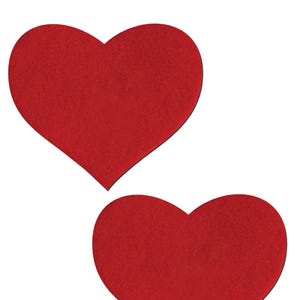 Heart Pasties - Red Heart Nipple Pasties by Pastease® o/s