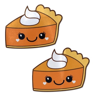 Nipple Pasties Pie: Happy Kawaii Pumpkin Pie Nipple Pasties by Pastease® o/s