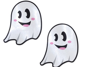 Pasties Ghost: Cute White Ghost Nipple Pasties by Pastease® o/s