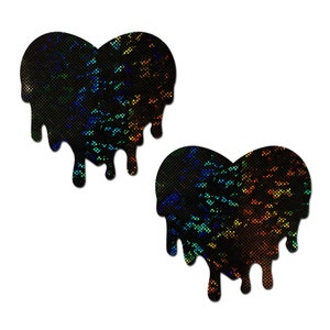 Melty Heart Nipple Pasties by Pastease | For Festivals, Raves, and Lingerie | Medical Grade, Waterproof, Latex Free & Made in USA