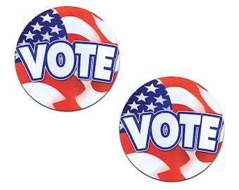 Pasties Patriotic: USA Patriotic American Vote Nipple Pasties by Pastease® o/s