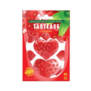 Edible Pasties - Tastease - Strawberry Flavored Heart Shaped Candy by Pastease - 13 Piece Set - Fun for A Special Occassion or Everyday