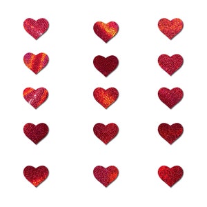 Pasties Confetti: Liquid Red Baby Heart Body Pasties by Pastease®