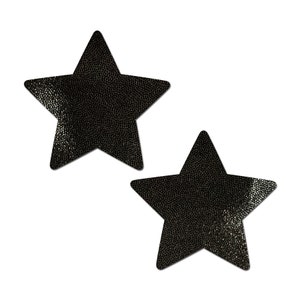 Reusable Pasties: Liquid Black Star Reusable Nipple Covers by Pastease® Everyday o/s
