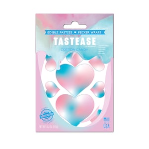 Edible Pasties - Tastease - Cotton Candy Flavored Heart Shaped Candy by Pastease - 13 Piece Set - Fun for A Special Occassion or Everyday
