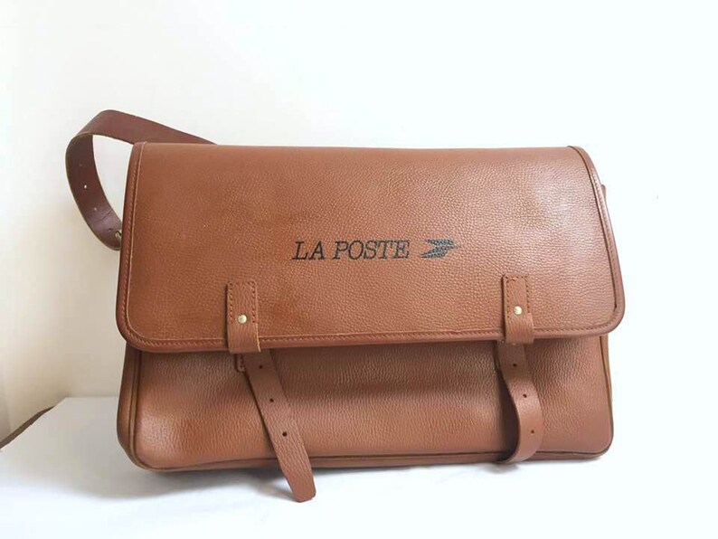 vintage leather mail bag