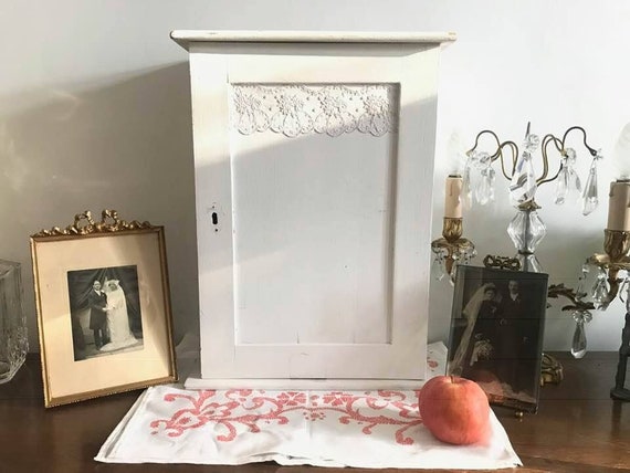 Vintage French Handmade Wooden Cabinet Box Storage Chest Etsy