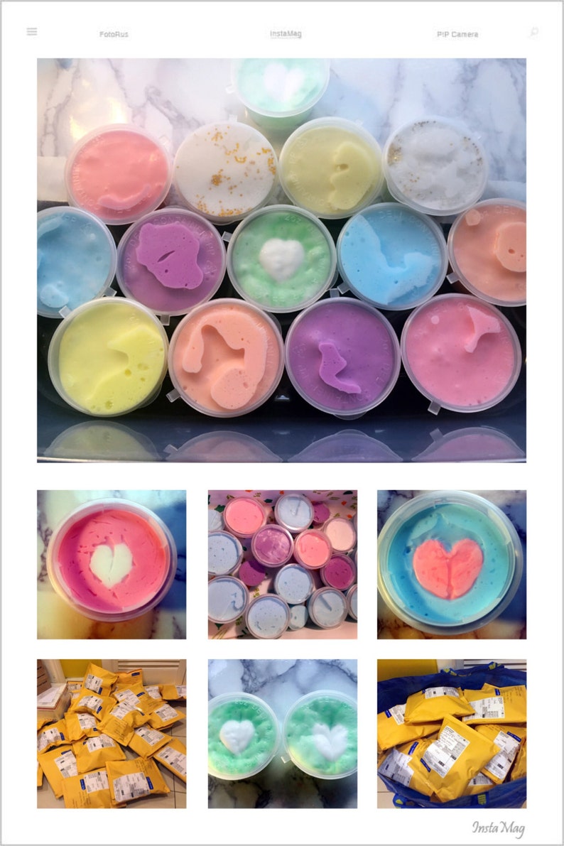 Six boues arc en ciel rose bleu violet jaune Orange vert ...