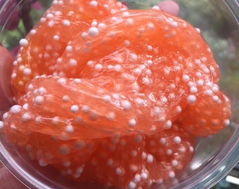 Fuzzy Peach Clear Glue Slime