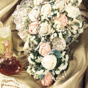 Vintage Häkelanleitung: Rosen-Brautstrauß