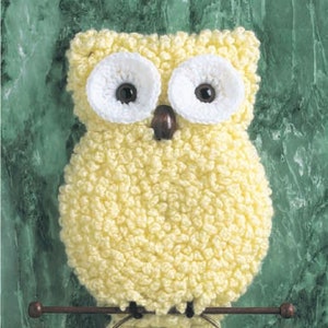 Vintage Crochet Pattern:  Owl Towel Holder (1997)