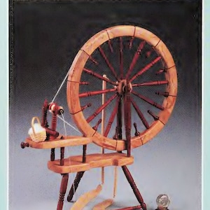 Vintage Woodworking Plans -- 1:12 Dollhouse Furniture, Miniature Spinning Wheel