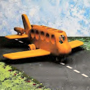 Vintage Woodworking Plans:  Wooden Toy Airplane (Little People)