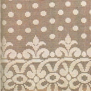 Vintage Crochet Pattern:  Polka Dots and Lace Curtain