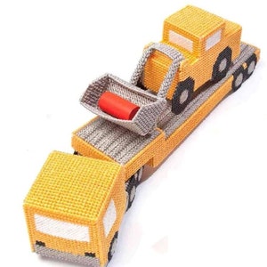 Vintage Kunststoff Leinwand Muster: Spielzeug-Lastwagen