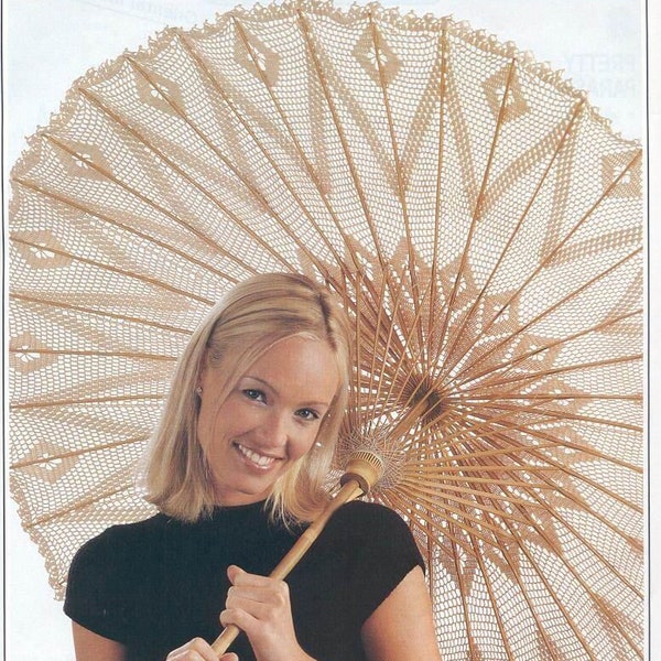 Vintage Crochet Pattern:  Diamond Lace Parasol (2002)