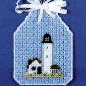 ヴィンテージプラスチックキャンバスパターン：刺繍された灯台のハエたたき