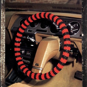 Vintage Crochet Pattern : Steering Wheel Cover