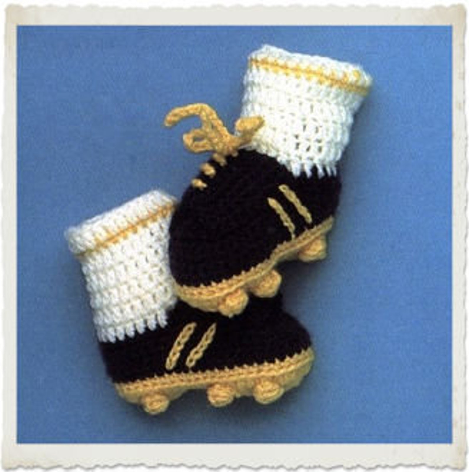 Vintage Crochet Pattern Soccer Cleats Baby Booties Etsy