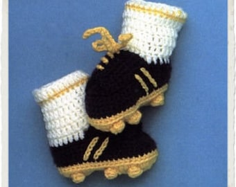 Vintage Crochet Pattern :  Soccer Cleats Baby Booties