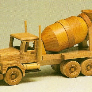 Vintage Woodworking Plans:  Toy Cement Mixer Truck