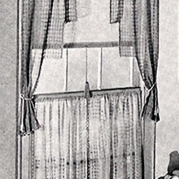 Vintage Crochet Pattern:  Tiered Curtains (1938)