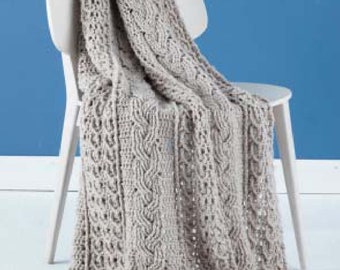 Vintage Crochet Pattern:  Celtic Cable Afghan / Blanket