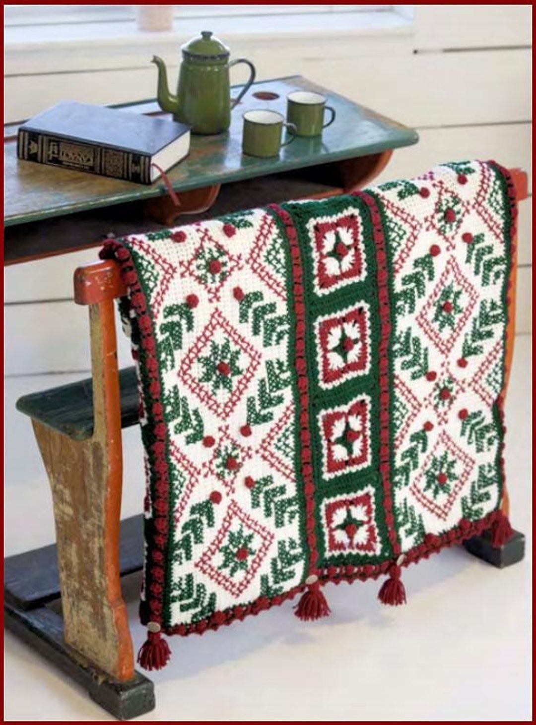 Vintage Crochet Pattern: Heirloom Austrian Cross Stitch Christmas ...