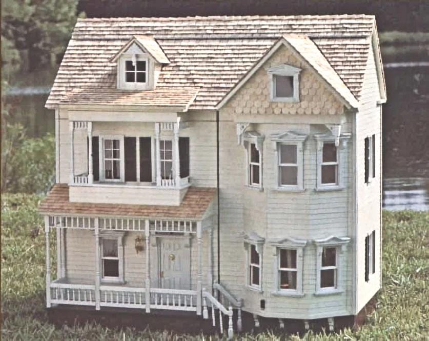 Vintage Woodworking Plans --  3 Separate Dollhouse Builds -- 1:12 Victorian, Georgian, and Colonial  (1994)
