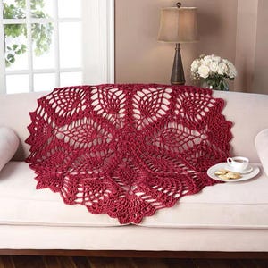 Vintage Crochet Pattern:  Pineapple Lace Throw Afghan