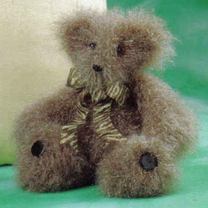 Vintage Crochet Pattern:  Snuggly Furry Teddy Bear