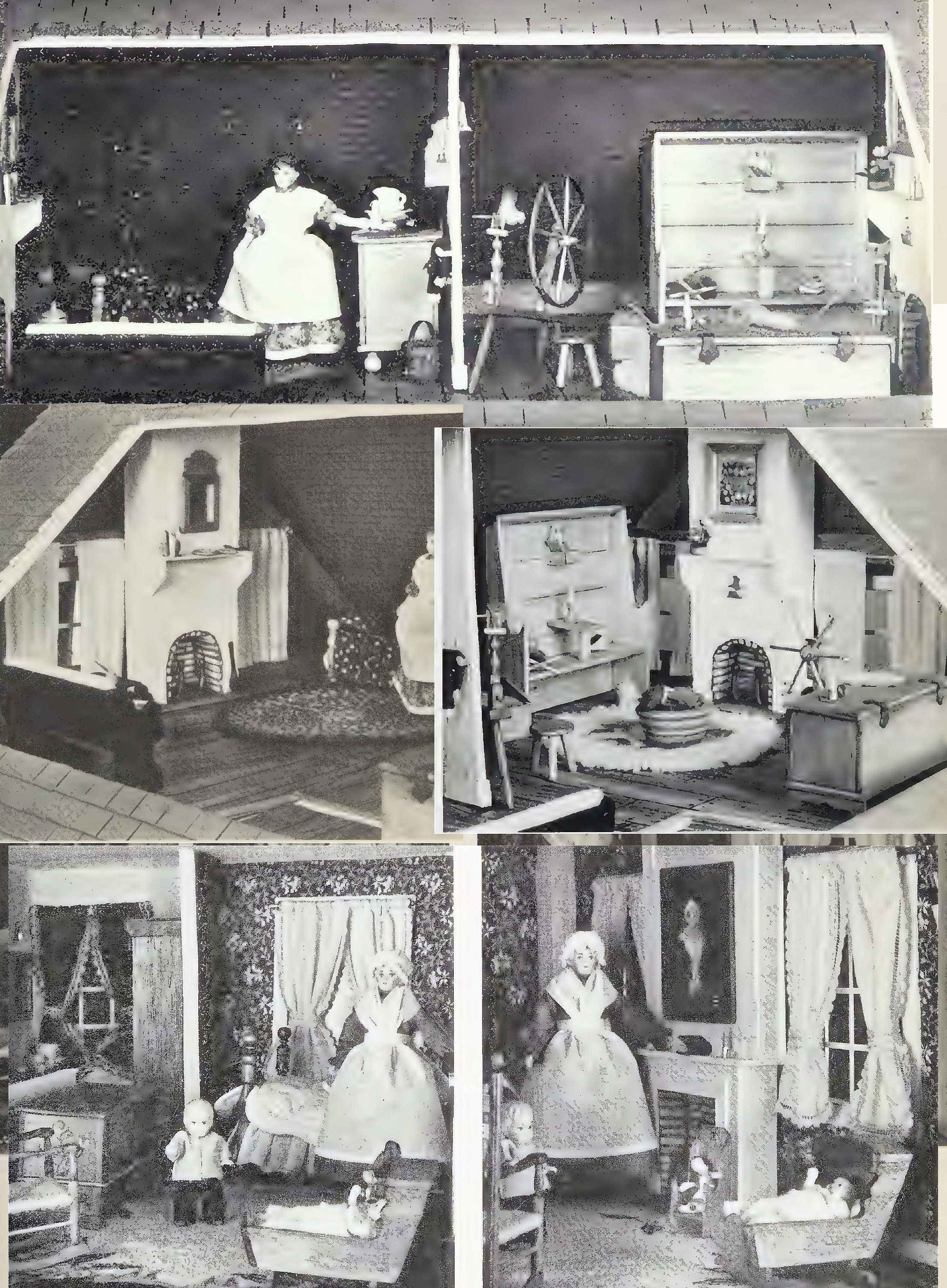 Vintage Woodworking and Crafting Plans -- 1:12 Colonial Dollhouse