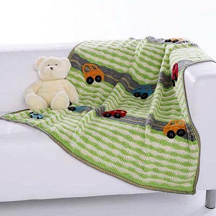 14 Crochet Car Patterns to Stitch Fun Vehicles, Classic Cars, and Cute Amigurumi Designs 2 Vintage Crochet Pattern: Cars Roadway Boy's Blanket /