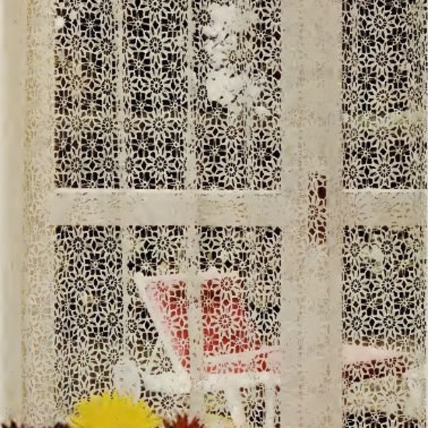 Vintage Crochet Pattern :  Heirloom Daisy Lace Curtains (1977)