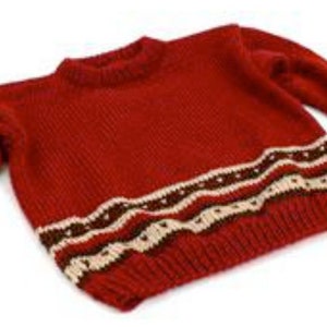 Vintage Knitting Pattern: Boy's Fair Isle Sweater  (sizes 2, 4, 6, 8, 10)