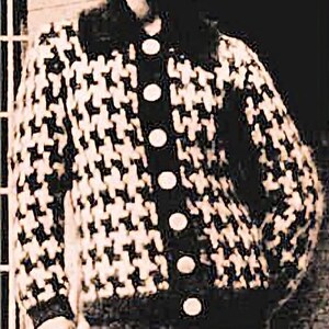 Vintage Knitting Pattern : Houndstooth Jacket