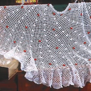 Vintage Crochet Pattern:  Victorian Lace Christmas Tree Skirt (46&quot; diameter with 6&quot; trunk opening)