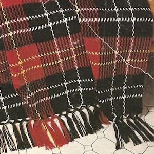Vintage Crochet and Weaving Pattern : Plaid / Tartan Afghan