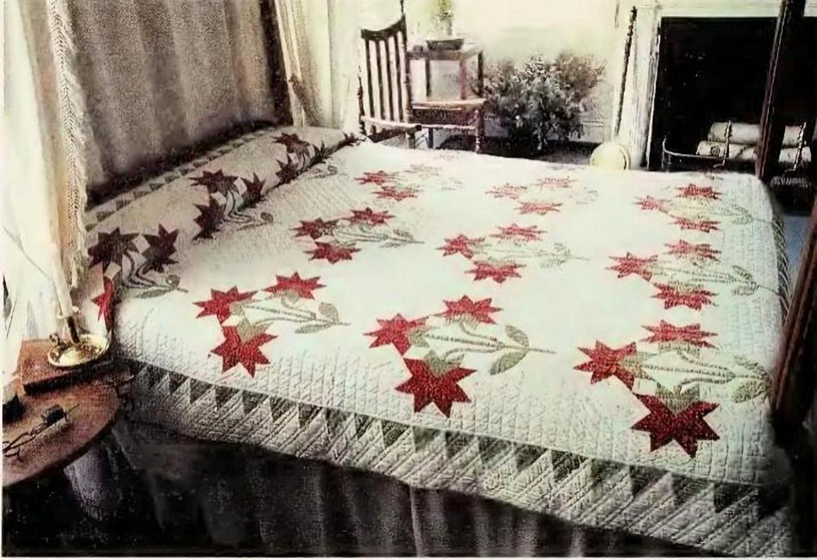 Vintage Quilting Pattern : Heirloom Carolina Lily Quilt (88" Sqiare) - Etsy