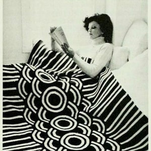 Vintage Crochet Pattern :  Heirloom Geometric Galaxy Afghan (1980)