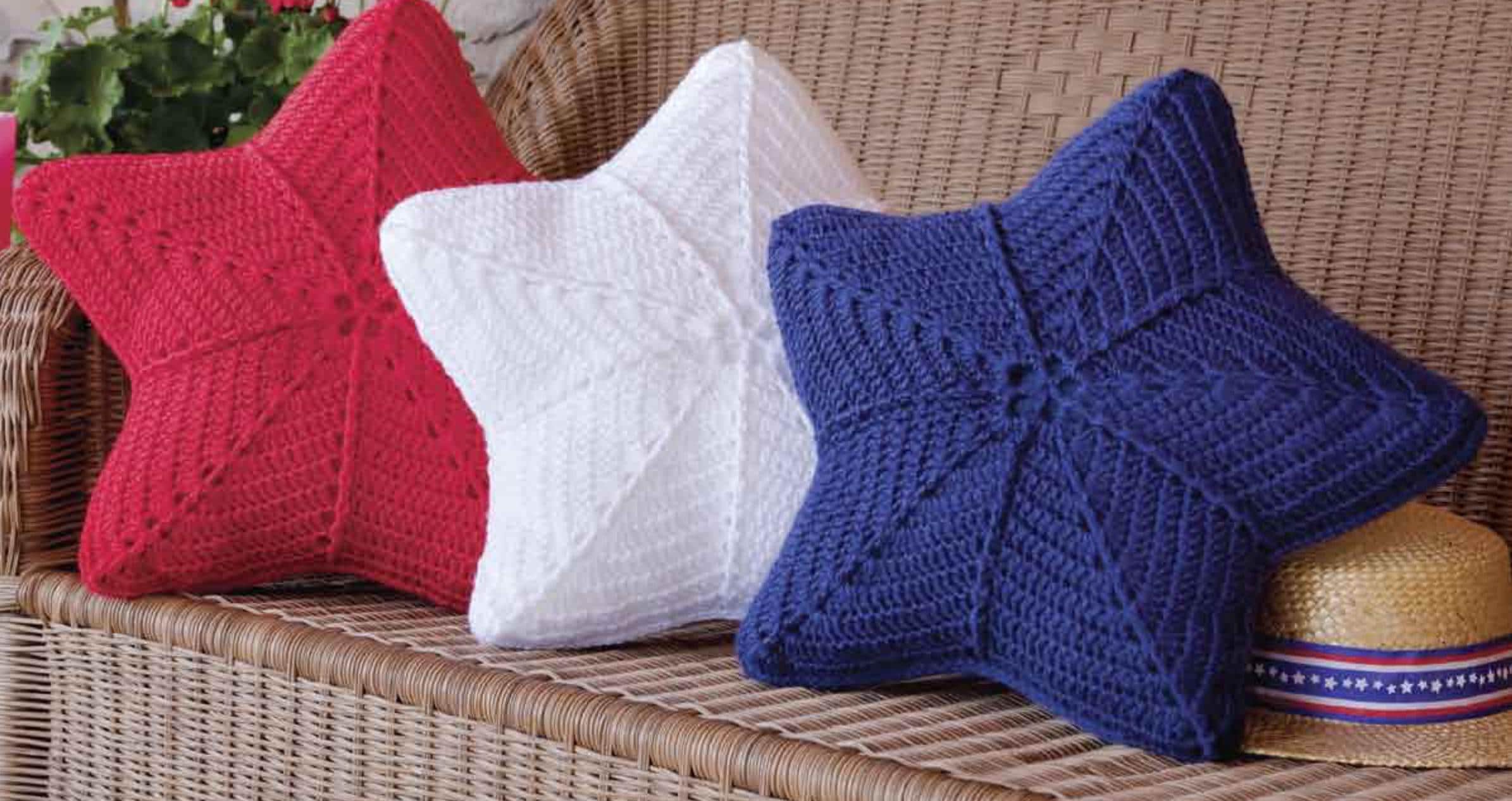 17 Star Pillow Crochet Patterns to Brighten Home Decor and Handmade Gifting 13 Vintage Crochet Pattern: Patriotic Star Pillow