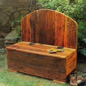 Vintage Woodworking Plans:  Garden Storage Bench